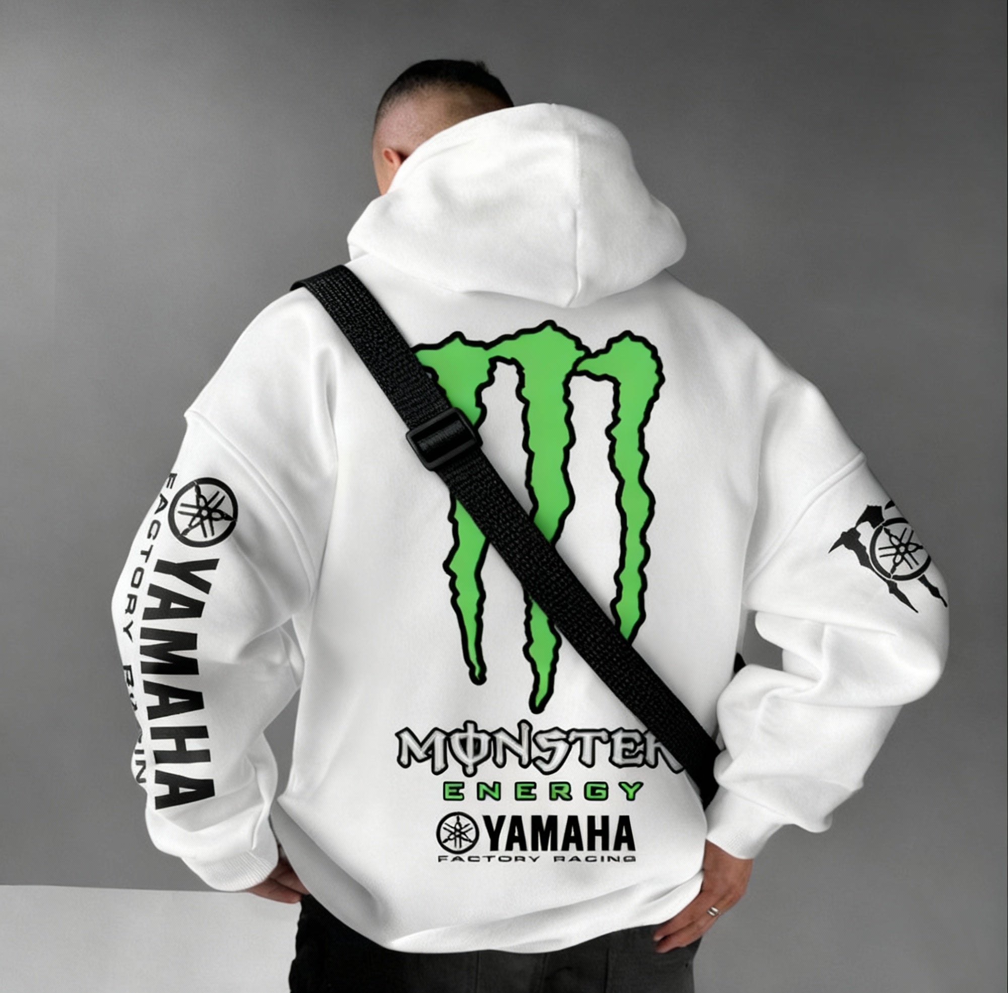 Racing Hoodie - White Fan Art - Oversized Hoodie 400 GSM